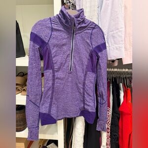 Lululemon Women's Purple Activewear Top Sweater Zip Up Size 4 Vibrant Rulu